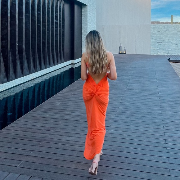 Melani the Label Orange Dress - Picture 3 of 3